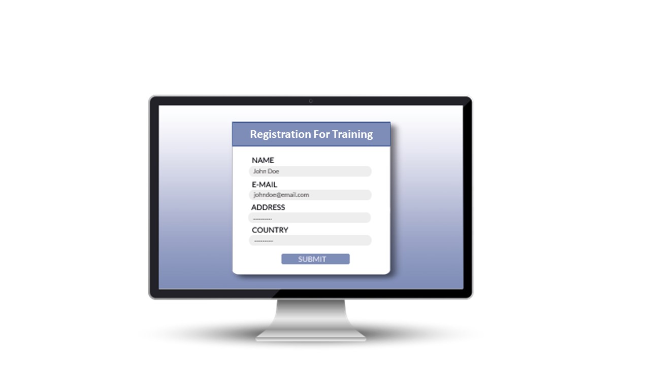 Registration for training on webform